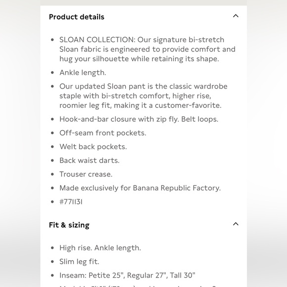 Banana Republic Sloan Khaki pants - Picture 7 of 7